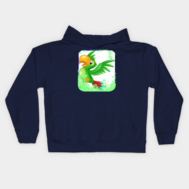 loro, amante de los loros, loro regalo, dueño de loro, loro gracioso, parrot, parrot lover, parrot gift, parrot owner, parrot funny Kids Hoodie by Lebihanto